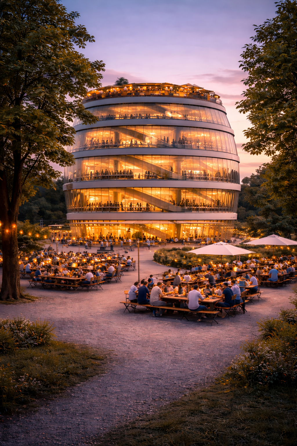 DASFASSL exterior at dusk